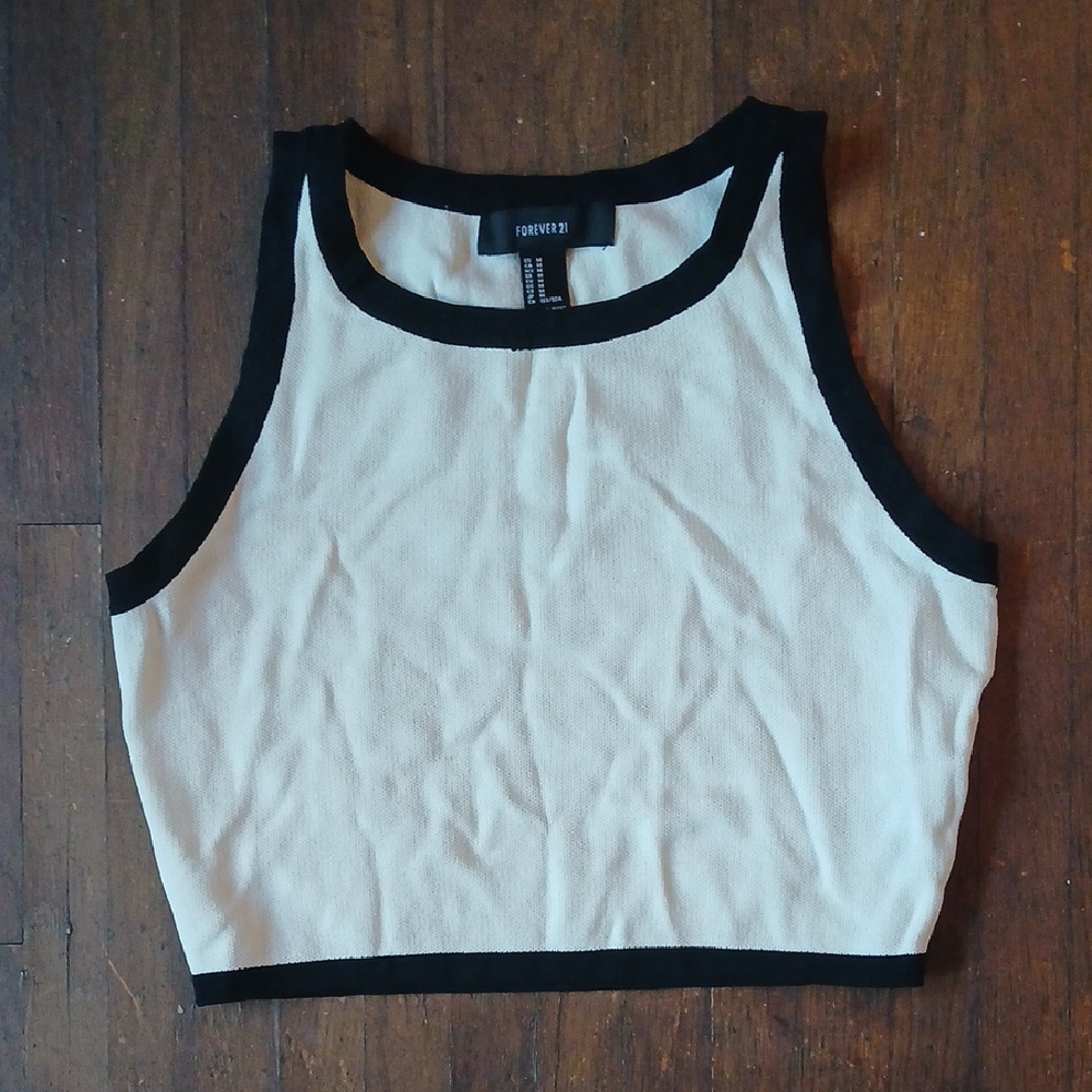 Forever 21 Black and White Tank Top